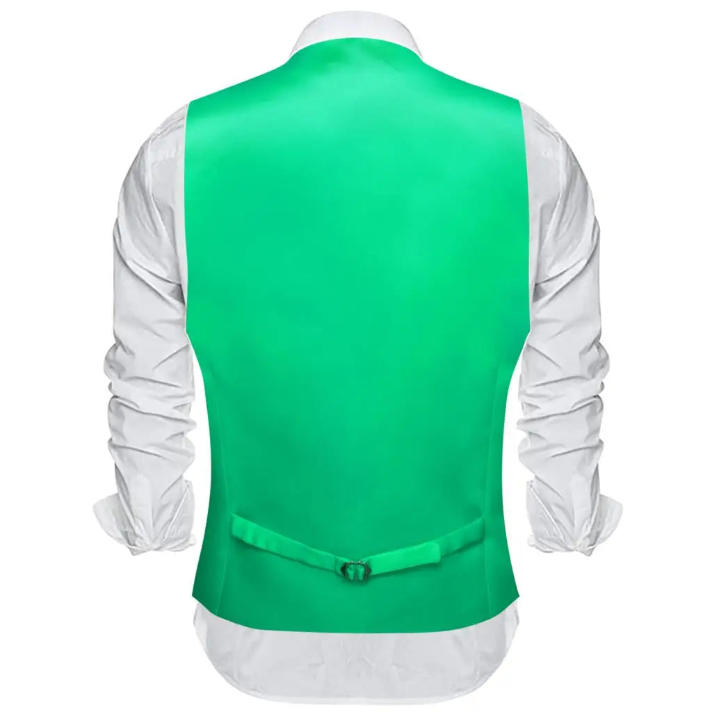 Men's Satin Vest Slim Fit Single-Breasted Waistcoat for Weddings and Formal Occasions