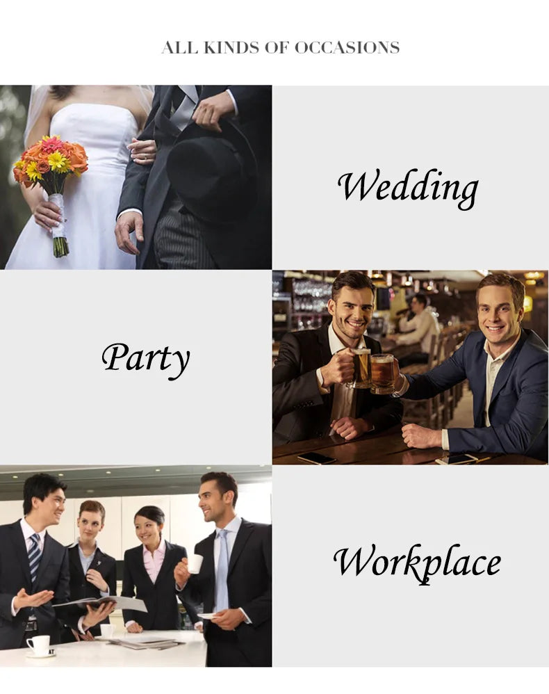 Men's Slim Fit Suit – Smart Casual Single Breasted Office & Wedding Suit