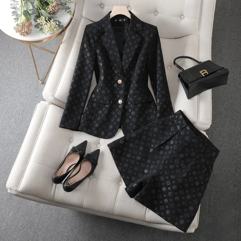 Fashion Temperament Professional Suits Women 2024 Spring Summer New Formal Long Sleeve Blazer And Pants&Shorts Sets Work Wear