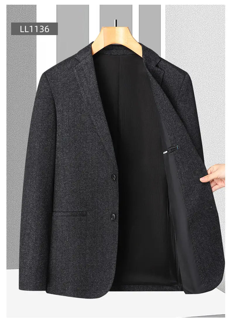 Men's Business Casual Blazer men Fabric Single-Breasted Suit Jacket for Office Daily Wear man Sport Coat  for Work Meetings
