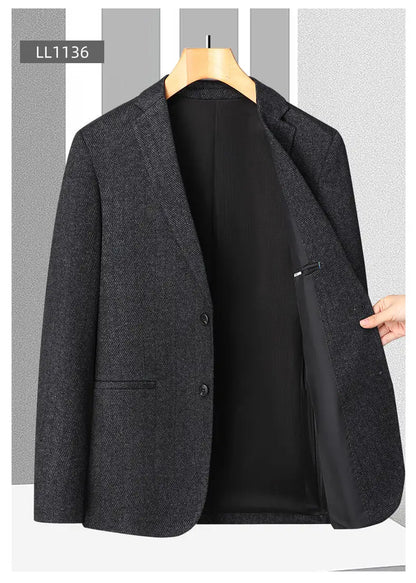Men's Business Casual Blazer men Fabric Single-Breasted Suit Jacket for Office Daily Wear man Sport Coat  for Work Meetings