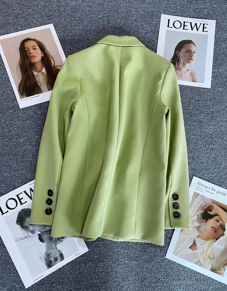 Elegant Office Lady Blazers for Women 2025 Fashion Long Sleeve Single Button Blazer Coats Female Top Suit Jackets Outerwears