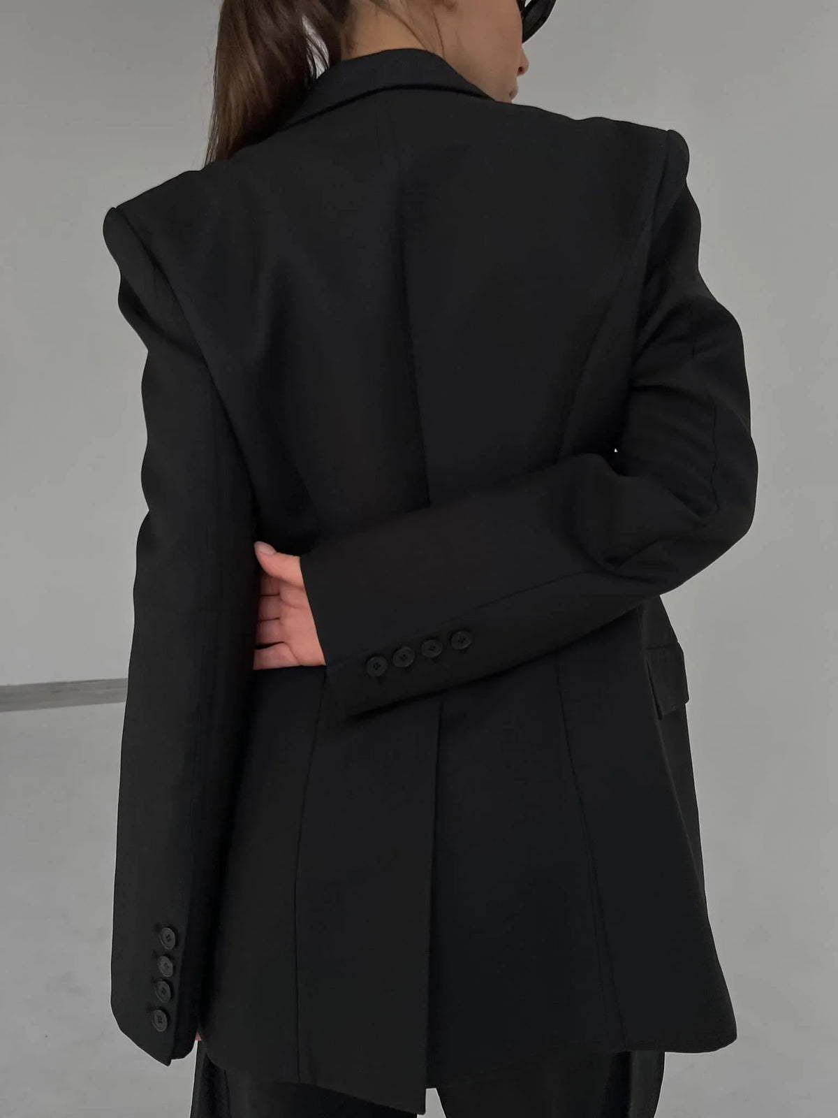 Women's Autumn Winter Slim Waist Chic Blazer Coats Office Ladies Double Breasted Fashion Suits Jacket Women Clothing