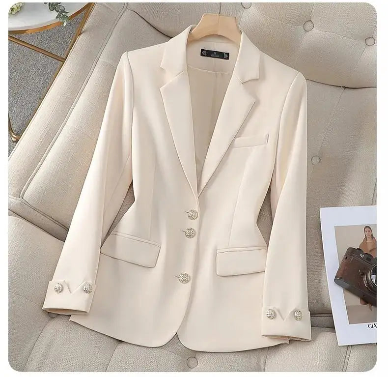 Spring Women's Outerwears Elegant Chic Single Breasted Blazers Femimino New In Coats Jackets Plus Size Veste Femme Casual