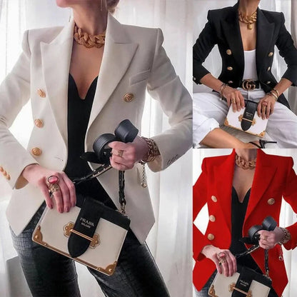 Women's Korean Fashion Long Sleeve Blazer Casual Loose Office Coat Spring Autumn Versatile New Clothing