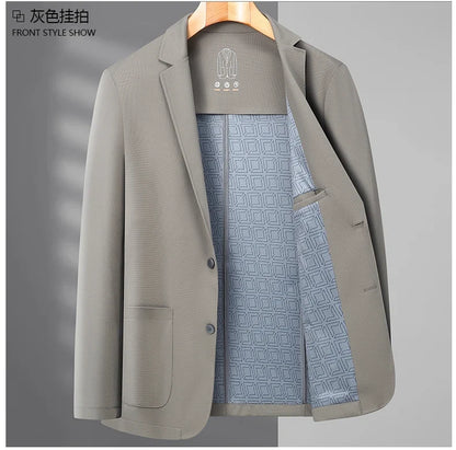 2026 High Quality Fashion Handsome Autumn New Business Fashion Business Suit Solid Color Single West Coat M-4XL