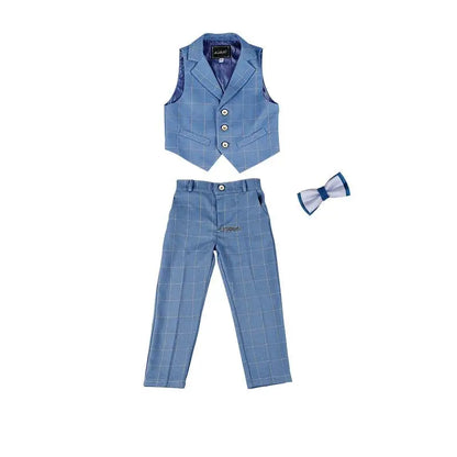 Children 2 Year Birthday Party Wedding Wear Suit For Boys Gentleman Kids Violin Dance Show Set Child Performence Tuxedo Dress