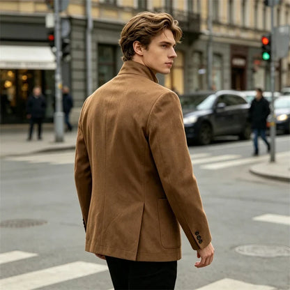Men's Linen Blend Blazer Single Breasted 4 Buttons Patch Pockets Slim Fit Business Wedding Daily Breathable Fashion Casual Coat