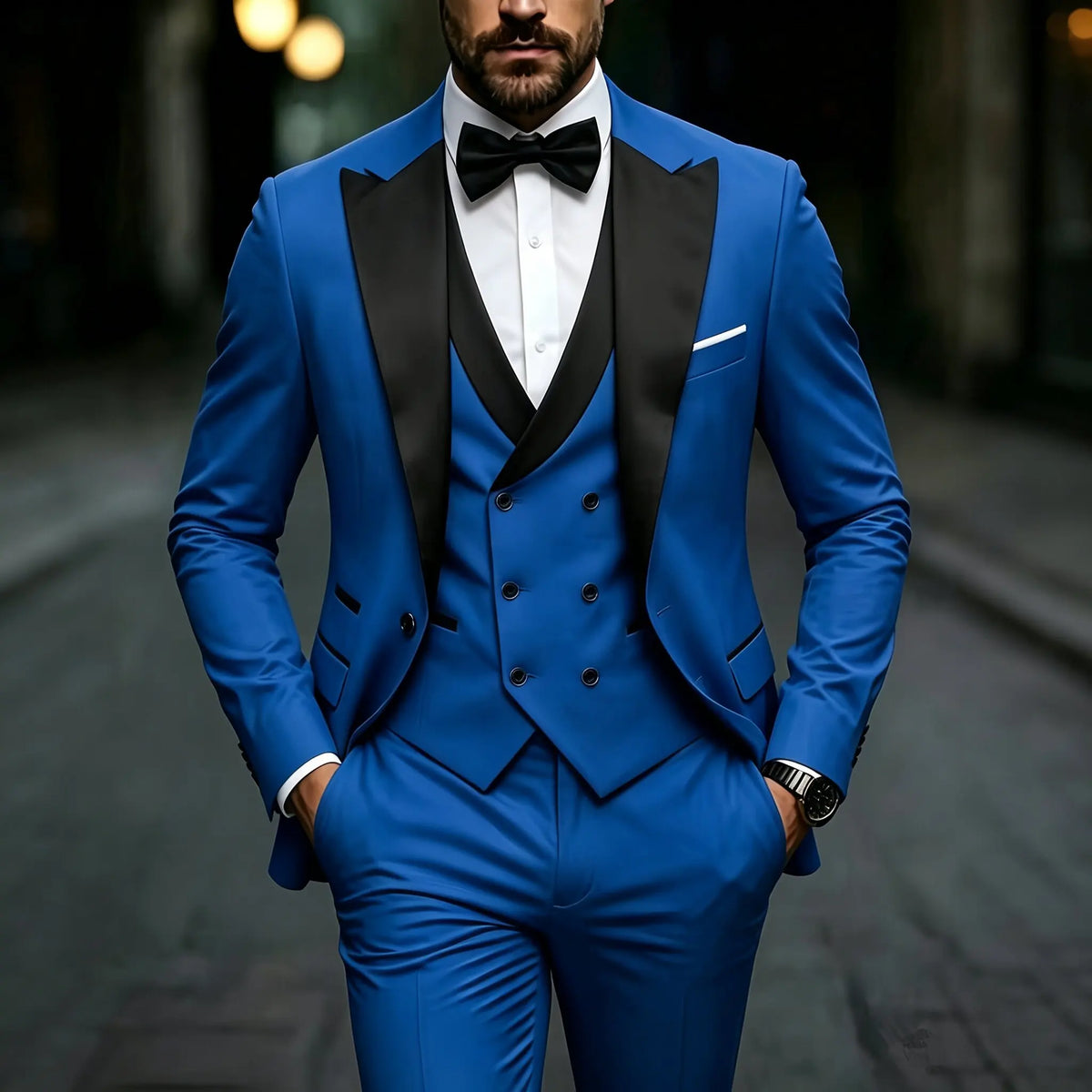 Fashion Men's Premium Solid Color Slim Fit Business Formal Suit Set, Perfect for Groom, Office, Wedding, Groomsman & Work Wear
