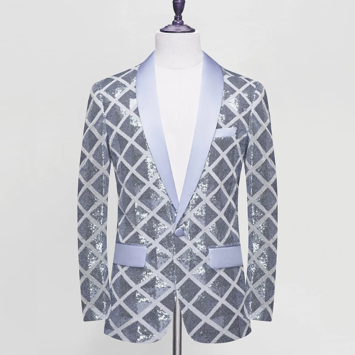 2023 New High Quality Handsome Fashion Boutique Men's Stereo Square Sequin Casual Dance Suit Jacket Boutique Fashion Suit Jacket