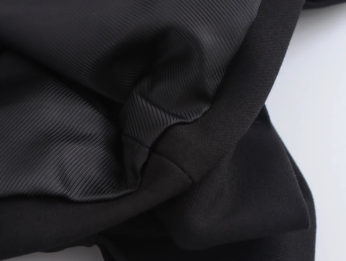 Women's Black Gothic Emo Cropped Bow Blazer Jacket Y2k 2000s Vintage Suit Coat Long Sleeve Single Breasted Outerwear Autum 2025