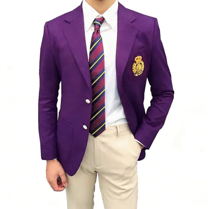 1 Piece Formal Wedding Business Coat Top Men Two Buttons Notch Lapel Jacket Smart Casual Slim Fit Suit Blazer for Prom Party