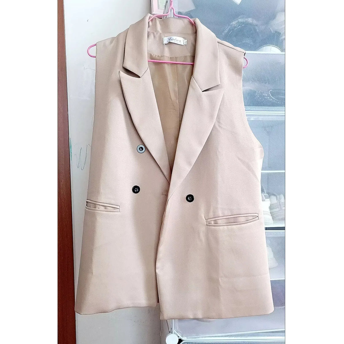 New Korean Women Loose Black Vest Suit Jacket Female Spring Autumn Leisure Solid Color Sleeveless Waistcoat Cardigan Vest Coat