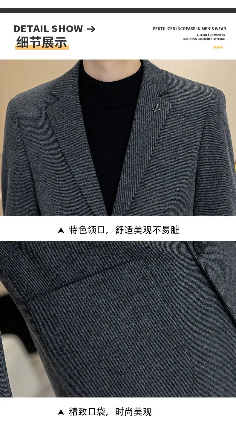 Men's Smart Casual Blazer – Single Breasted Suit Jacket for Business & Daily Wear