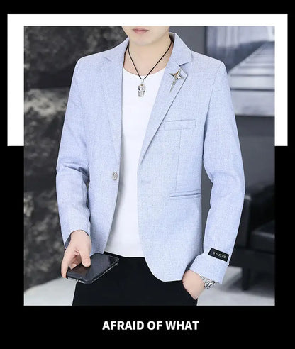 Men's Slim Fit Fashionable Hair Stylist Little Blazer Autumn 2026 New Arrival Trendy Small Jacket for Younger Men
