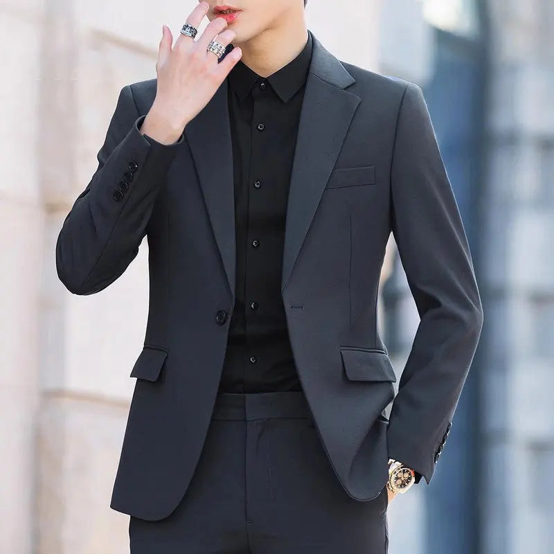 Blazer: Outdoor Men Fashion Gentleman Stylish and Versatile Trendy Casual Best for Best Man Formal Workwear Professional Blazer