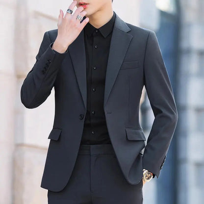 Blazer: Outdoor Men Fashion Gentleman Stylish and Versatile Trendy Casual Best for Best Man Formal Workwear Professional Blazer