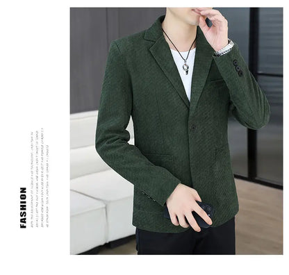 Blazer Men's Fashion Business Gentleman Groom Professional Gentleman Form-fitting Versatile Casual Formal Wear High-end Blazer