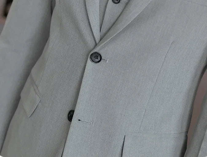 High-End Men's Wedding Suit 3-Piece Set Handsome Banquet Smart Casual Fashionable Three-Quarter Length Vest Trousers Four Season