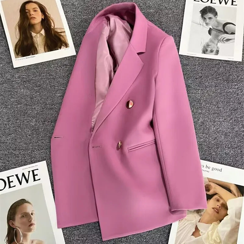 Spring Autumn Women's Blazers Slim Fit Fashion Slimming Elegance Jackets Casual Versatile Coat Outwear for Office Lady Clothing