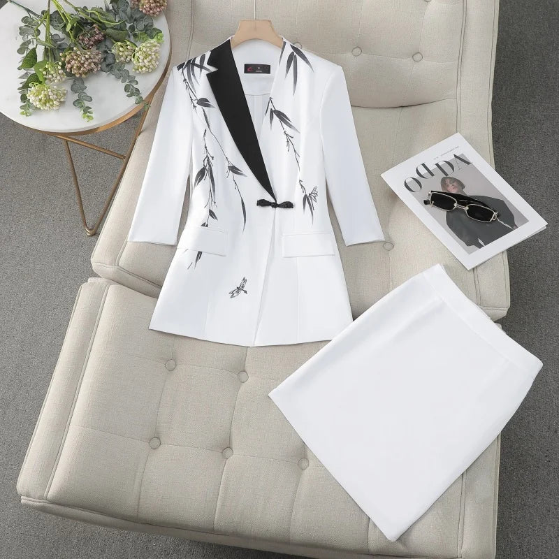 Mid-Sleeve Suit, Pants, Elegant Temperament, Most Unique, Spring and Summer, 2024 New