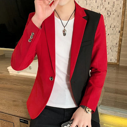 Men's Blazer Suit Jacket 2025 Spring New Fashion Korean Slim Suit Jacket Social Prom Dress Jacket Men's High Quality Clothing
