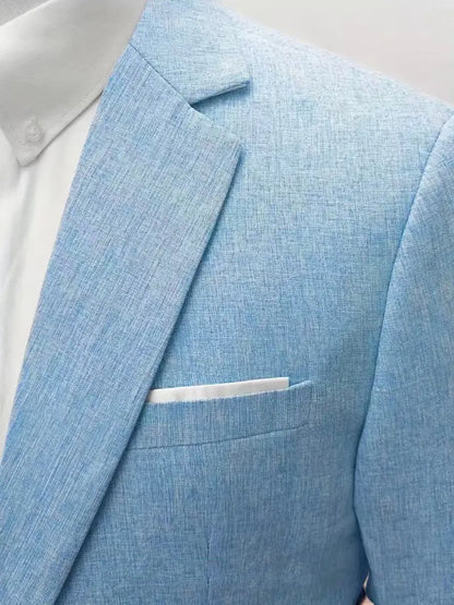 Mens Clothing 2026 Blazers Para Hombres Vintage Cotton Linen Single Button Designer Business Social Jaqueta Masculina Man Suits