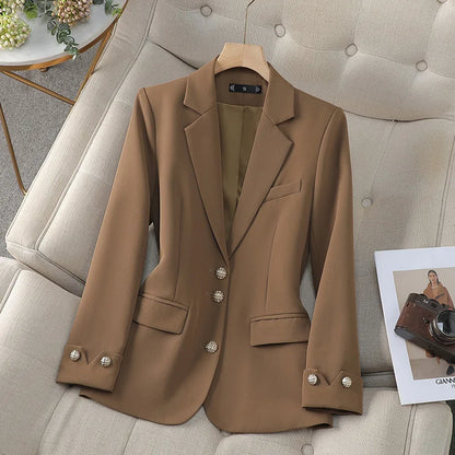Spring Women's Outerwears Elegant Chic Single Breasted Blazers Femimino New In Coats Jackets Plus Size Veste Femme Casual