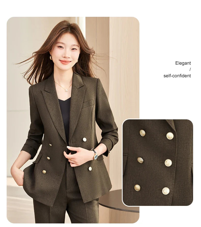 Fashionable professional women's wear. Two-piece pants + blazer, exquisite elegant, new style for spring summer 2026