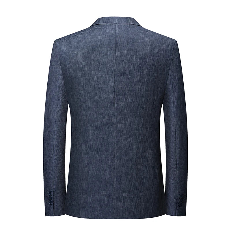 Men's Slim Fit Blazer Fashion Handsome Trend 2025 76% Polyester 19% Viscose 5% Spandex M-4XL Comfortable Stretchy Blazer