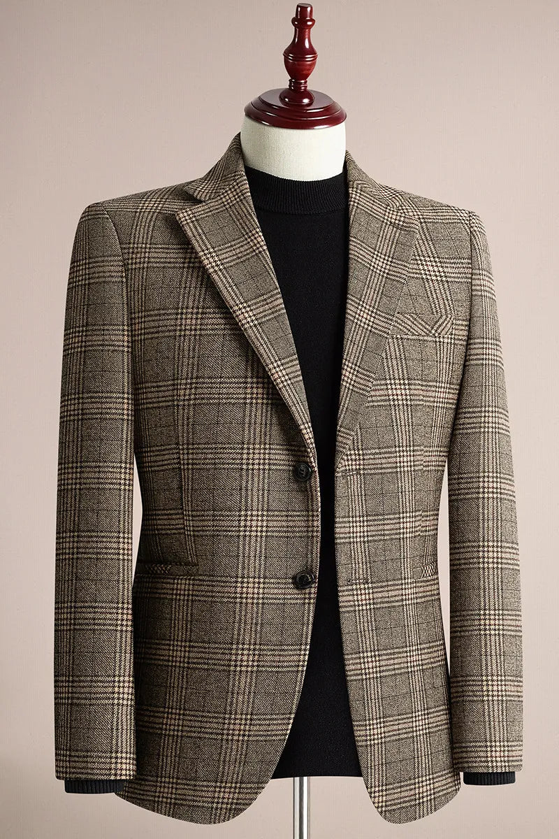 2026 Spring Wool Suit Jacket for Men High Quality Casual Business Formal Jacket Slim Fit Wedding Groom Blazers Masculino