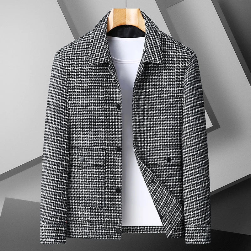 Large Size Men's Casual Jacket Lapel Shirt Handsome Spring Autumn Plus Fat Trendy Brand Loose Top for Youth