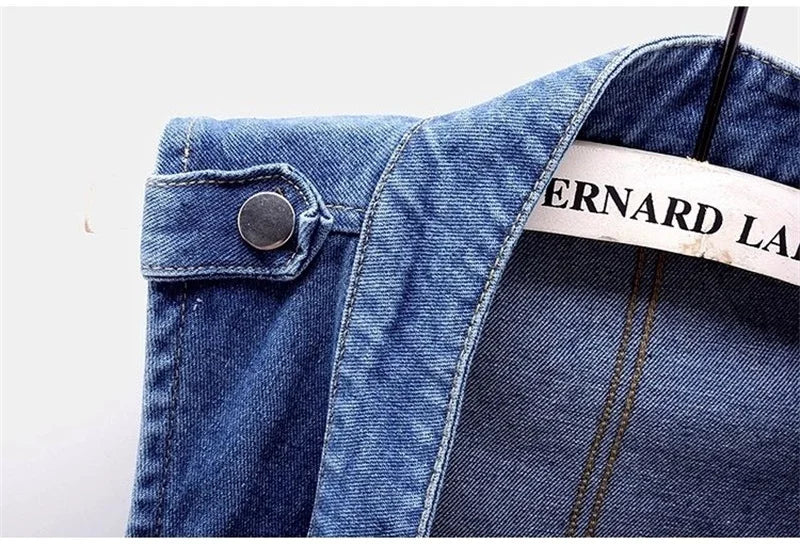 2025 Femme Cowboy Vest Outwear Spring Women Fashion Large Size 5XL Denim Waistcoat Coat Ladies Double-breasted Sleeveless Jacket