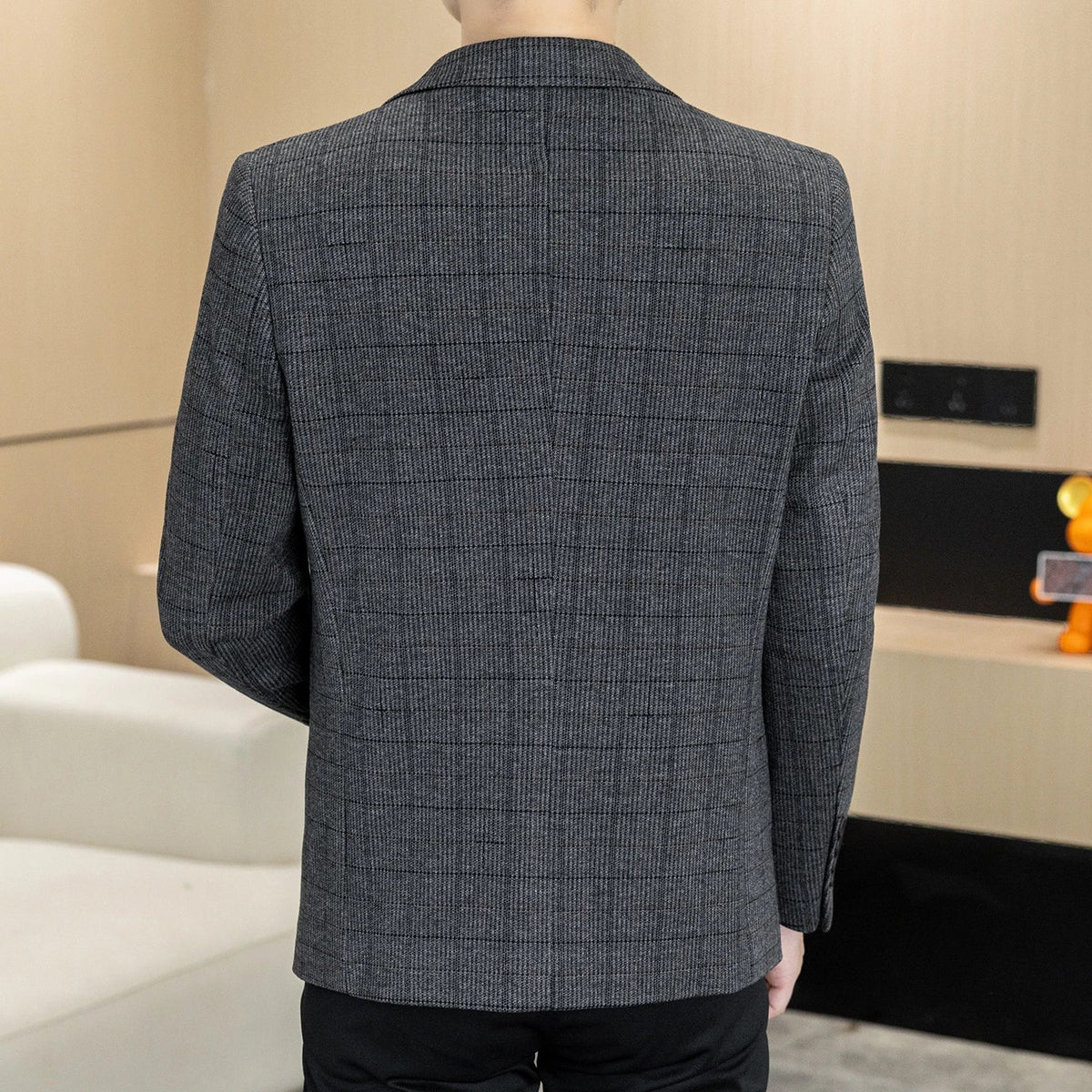 Men's Single Breasted Blazer Smart Casual Autumn Jacket