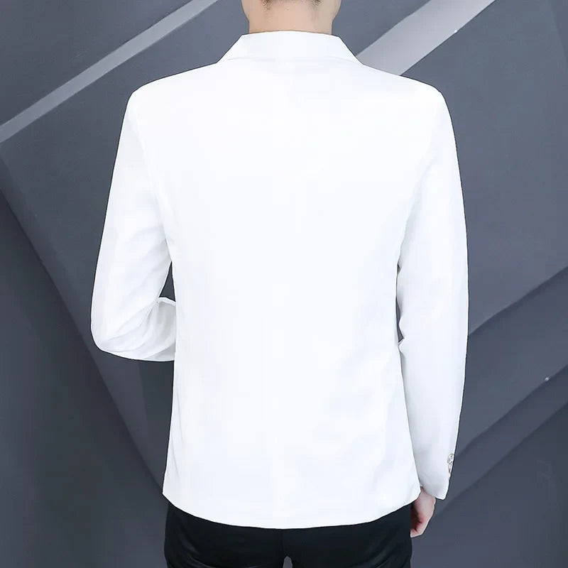 Blazer Men's Fashion Outdoor Travel Gentleman Wedding Slimming Business Versatile Trendy Casual Korean-style Formal Wear Blazer