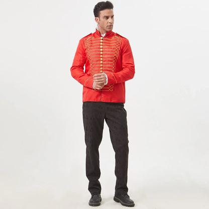 Blazer - Men's Medieval Revival Banquet Formal Wear Studio Wedding Performance Costume Drummer Costume Halloween Fashion Casual
