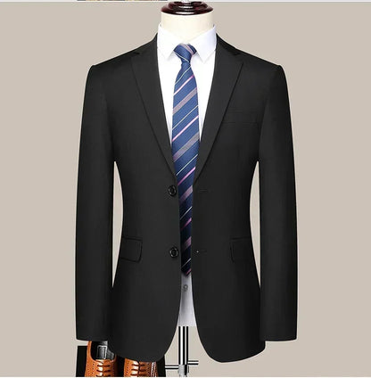 Men's Suit Blazer and Pants Smart Casual Slim Fit Wedding Business Formal Set