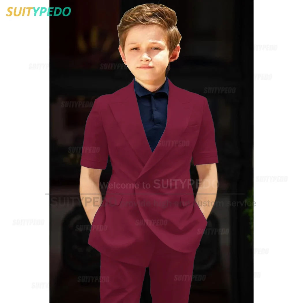 Big Boys Suit Graduation Ceremony Formal Outfits Birthday Party Newest Full Children's Set Homecoming Custom Fashion Costumes