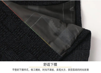 Men's Smart Casual Blazer – Single-Breasted Suit Jacket for Spring & Autumn in Black & Khaki