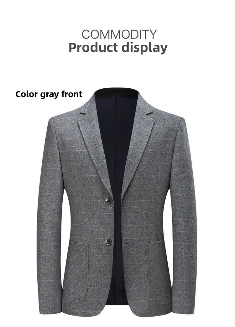 Blazer - New Men's Fashionable Outdoor Travel Premium Business Gentleman Wedding Stylish Multi-purpose Plaid Casual Blazer