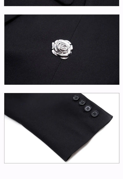 Luxury Temperament Niche Three-dimensional Patchwork Blazer Coat Men's 2025 Autumn Original Shoulder Pad Clothes JY4547