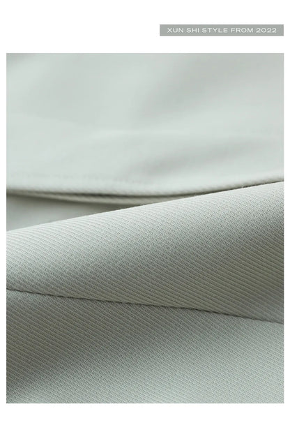 Fashion Women Woolen Blazers Solid Loose Casual Single-breasted Twill Suit Coat Office Ladies Jacket Spring Summer 2026