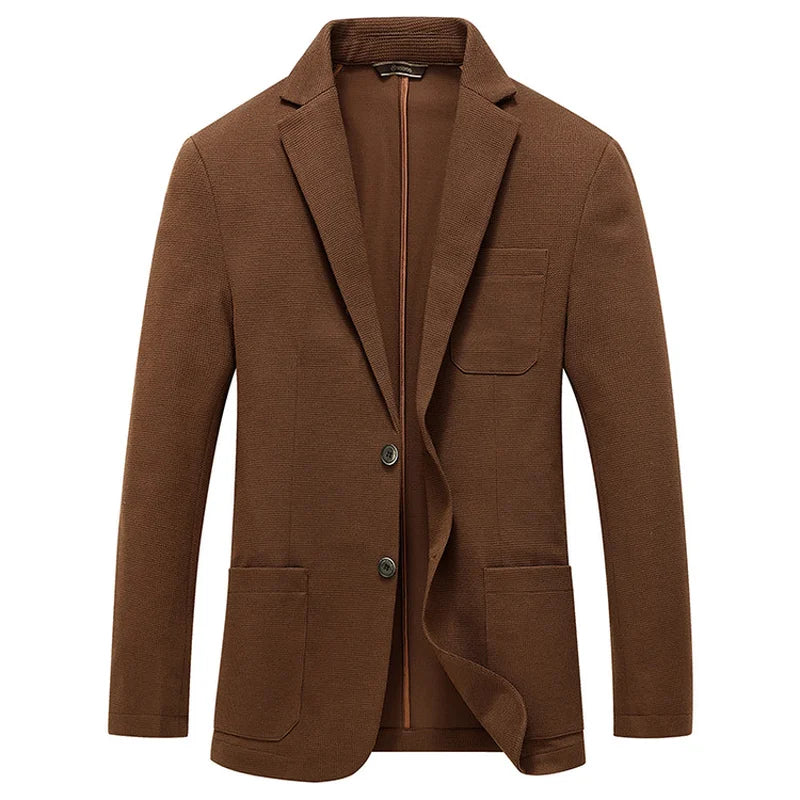 Men's Wool Blend Smart Casual Blazer – Spring & Autumn Outerwear