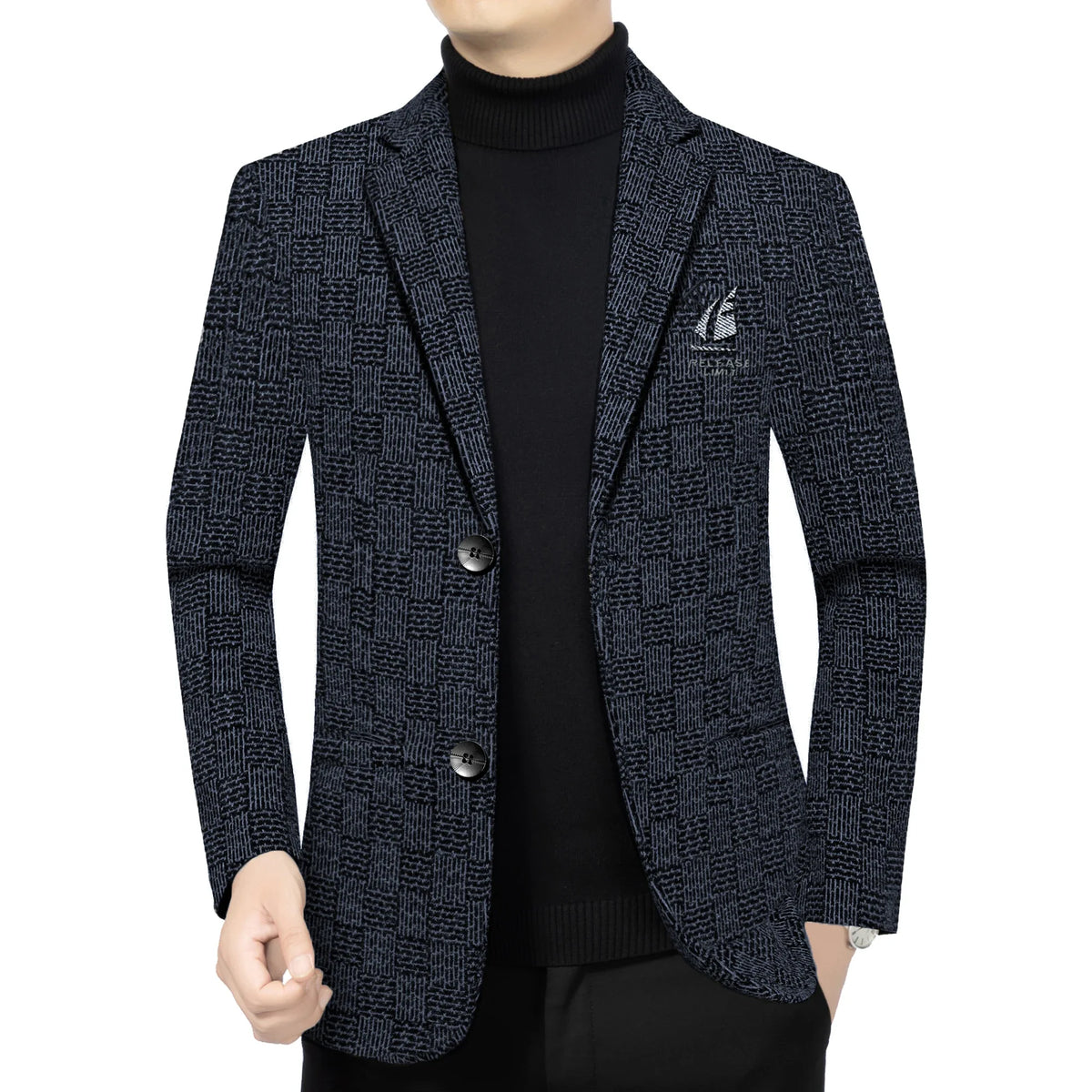 Men's Smart Casual Blazer – Single-Breasted Suit Jacket for Spring & Autumn in Black & Khaki