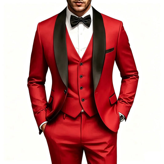 Men's Best Man Wedding Suit Set, Business‑Casual for Daily & Wedding Occasions