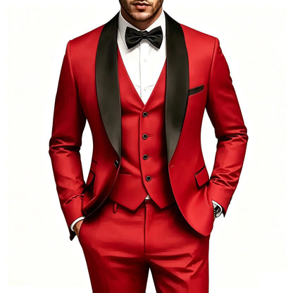 Costume 3 pièces homme, élégant et stylé pour garçons d'honneur et occasions professionnelles, tenue masculine haut de gamme, idéal pour mariages et affaires