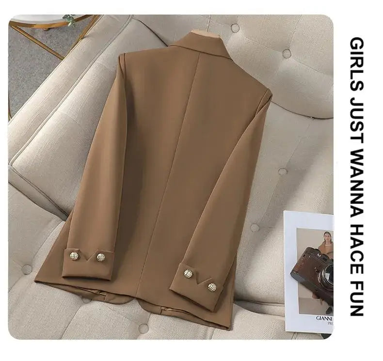 Spring Women's Outerwears Elegant Chic Single Breasted Blazers Femimino New In Coats Jackets Plus Size Veste Femme Casual