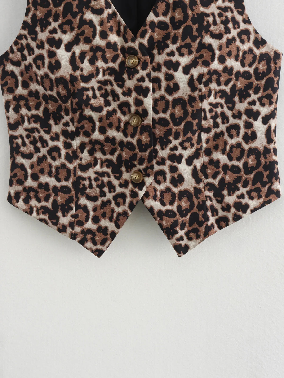 Leopard Lady Vests Vintage Cropped Sleeveless Vest Women Outerwears Animal Print Women's Suit Vest V Neck Casual Waistcoat