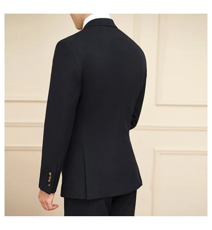 High-quality men's banquets come with a versatile and trendy business casual three-piece wedding set