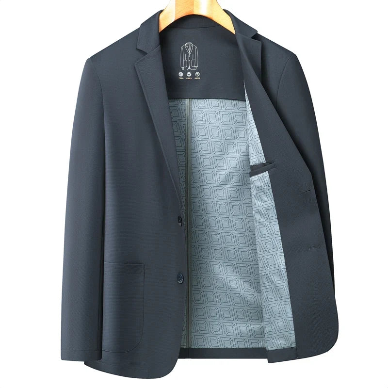 2026 High Quality Fashion Handsome Autumn New Business Fashion Business Suit Solid Color Single West Coat M-4XL